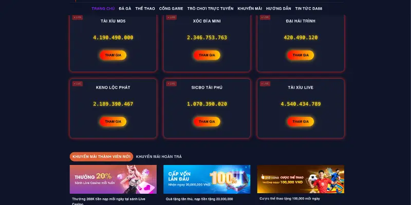 Cập nhật những khuyến mãi mới nhất tại DA88