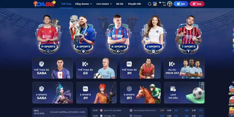 Sảnh cá cược thể thao DA88