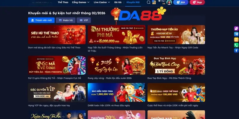 Tìm hiểu về khuyến mãi DA88 hiện nay