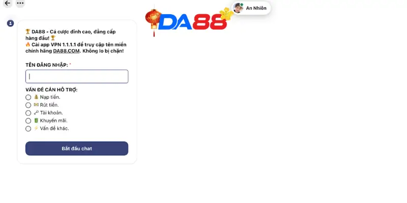 Hướng dẫn liên hệ nhà cái DA88 nhanh chóng